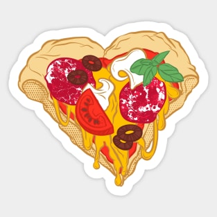 Pizza is my true Valentine Sticker